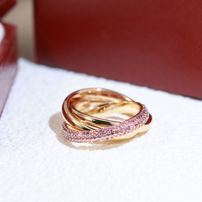 [Noble Aura jewelry]TRINITY 3.2MM RING PINK DIAMOND