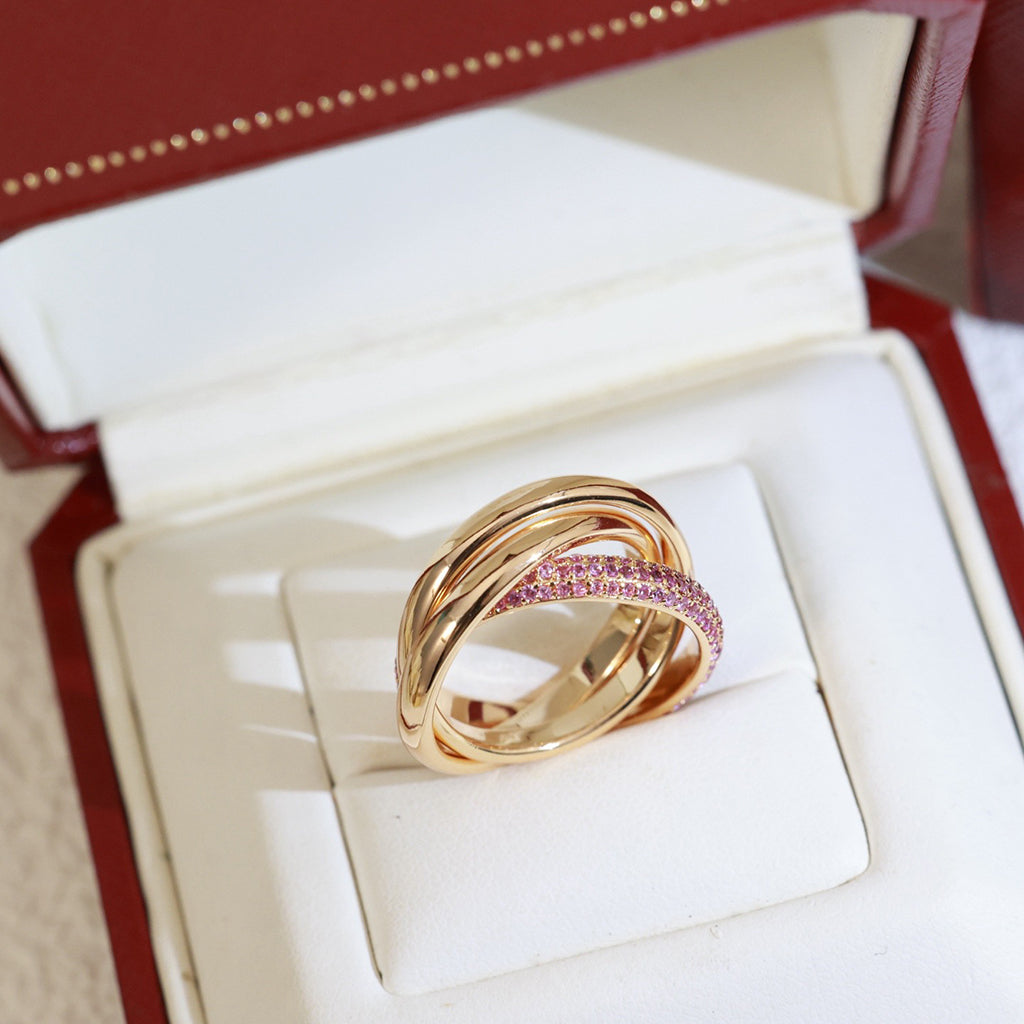 [Noble Aura jewelry]TRINITY 3.2MM RING PINK DIAMOND
