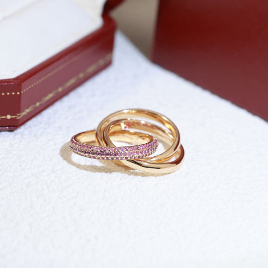 [Noble Aura jewelry]TRINITY 3.2MM RING PINK DIAMOND