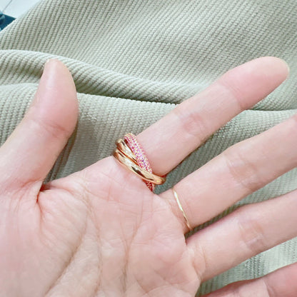 [Noble Aura jewelry]TRINITY 3.2MM RING PINK DIAMOND