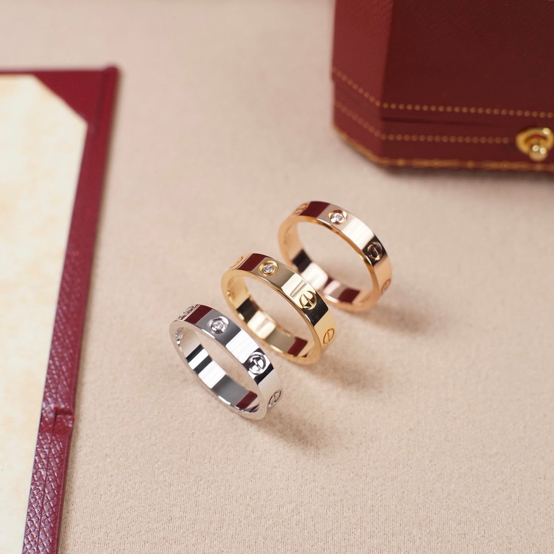 [Noble Aura jewelry]LOVE 4MM 1 DIAMOND RING