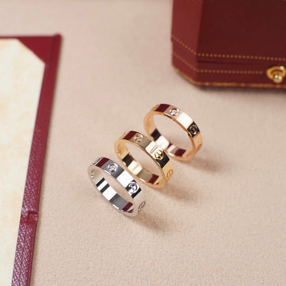 [Noble Aura jewelry]LOVE 4MM 1 DIAMOND RING