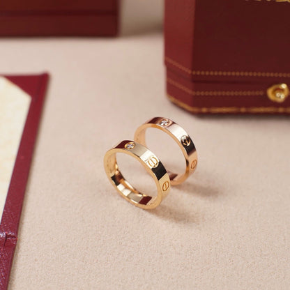 [Noble Aura jewelry]LOVE 4MM 1 DIAMOND RING