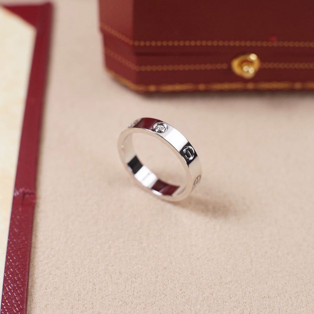 [Noble Aura jewelry]LOVE 4MM 1 DIAMOND RING