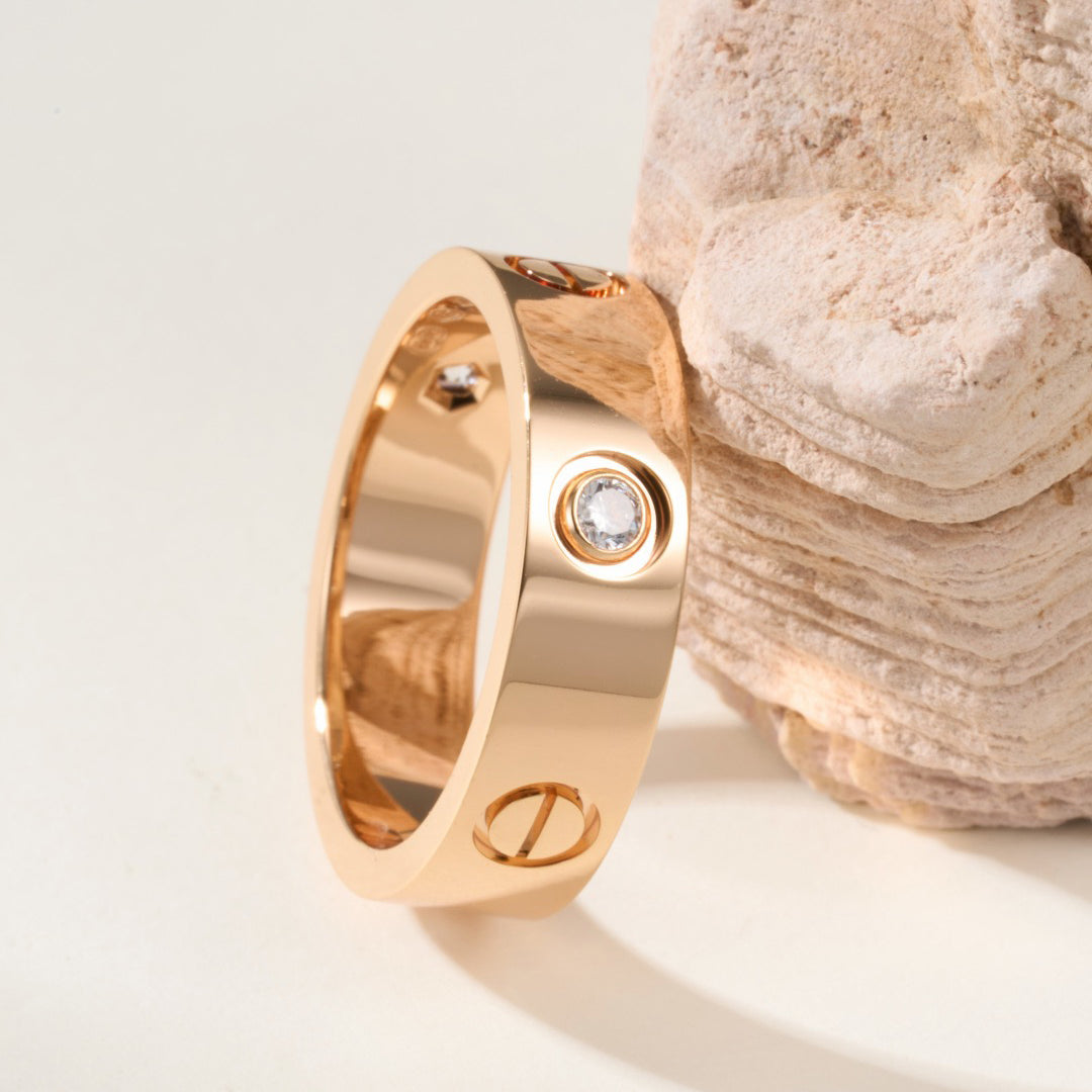 [Noble Aura jewelry]LOVE 4MM 1 DIAMOND RING