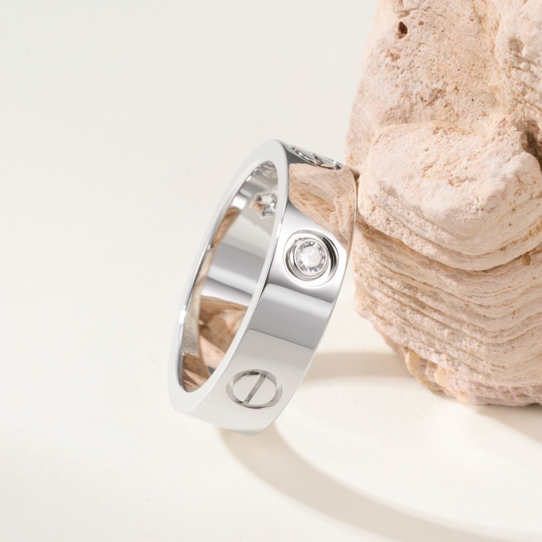 [Noble Aura jewelry]LOVE 4MM 1 DIAMOND RING