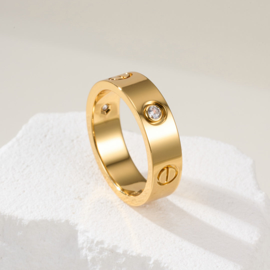 [Noble Aura jewelry]LOVE 4MM 1 DIAMOND RING