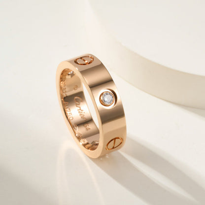 [Noble Aura jewelry]LOVE 4MM 1 DIAMOND RING