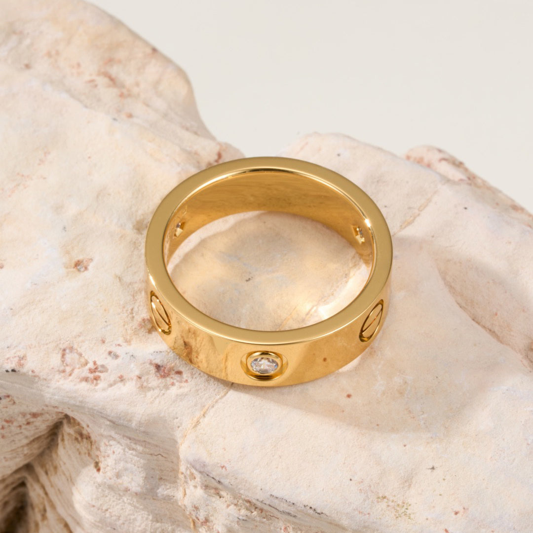 [Noble Aura jewelry]LOVE 4MM 1 DIAMOND RING