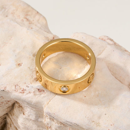 [Noble Aura jewelry]LOVE 4MM 1 DIAMOND RING