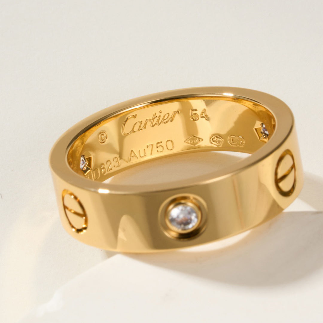 [Noble Aura jewelry]LOVE 4MM 1 DIAMOND RING