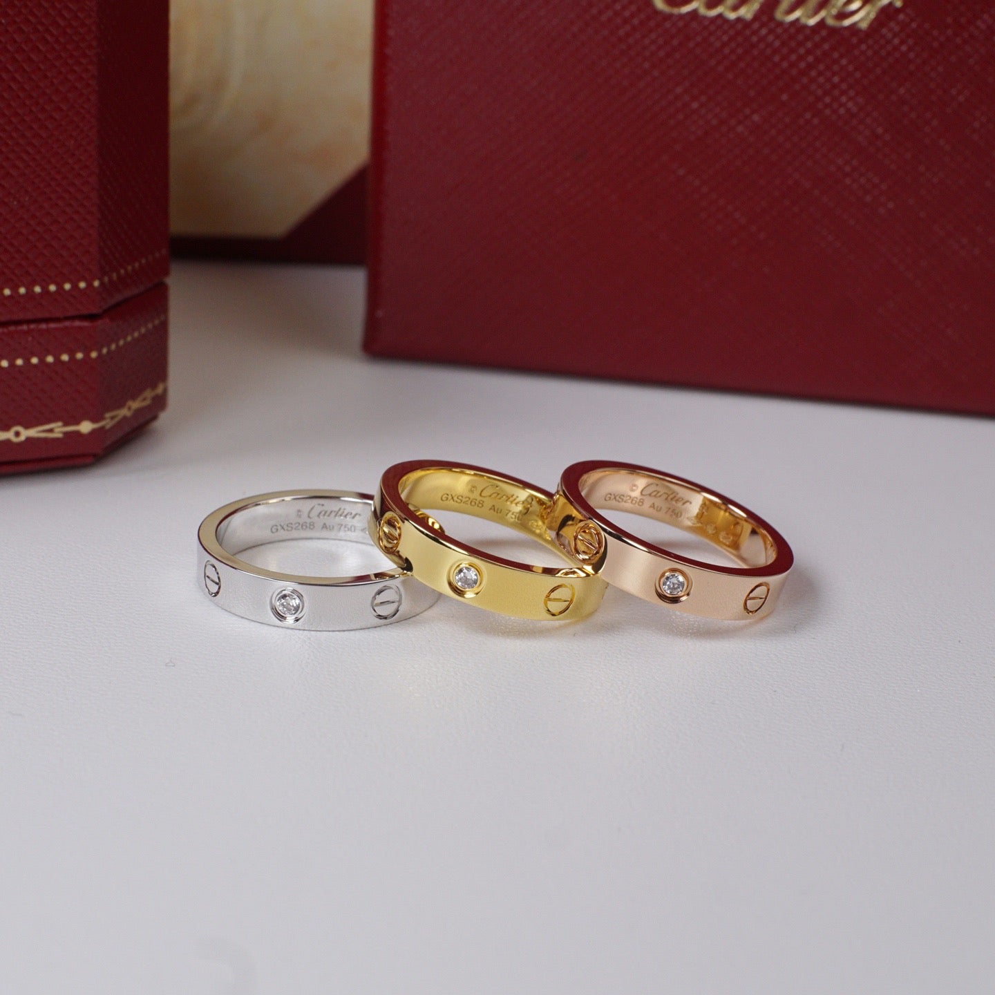 [Noble Aura jewelry]LOVE 4MM 1 DIAMOND RING