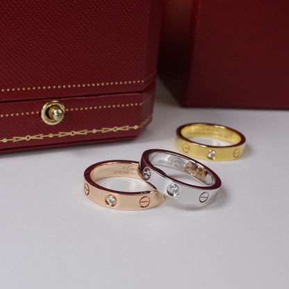 [Noble Aura jewelry]LOVE 4MM 1 DIAMOND RING