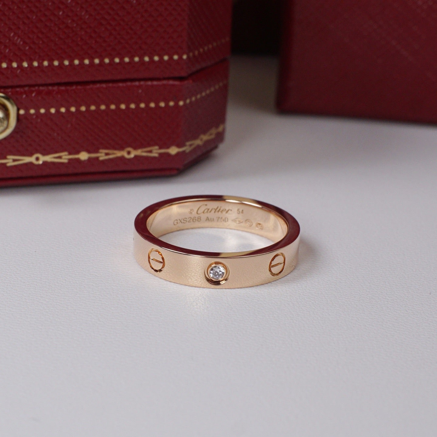 [Noble Aura jewelry]LOVE 4MM 1 DIAMOND RING