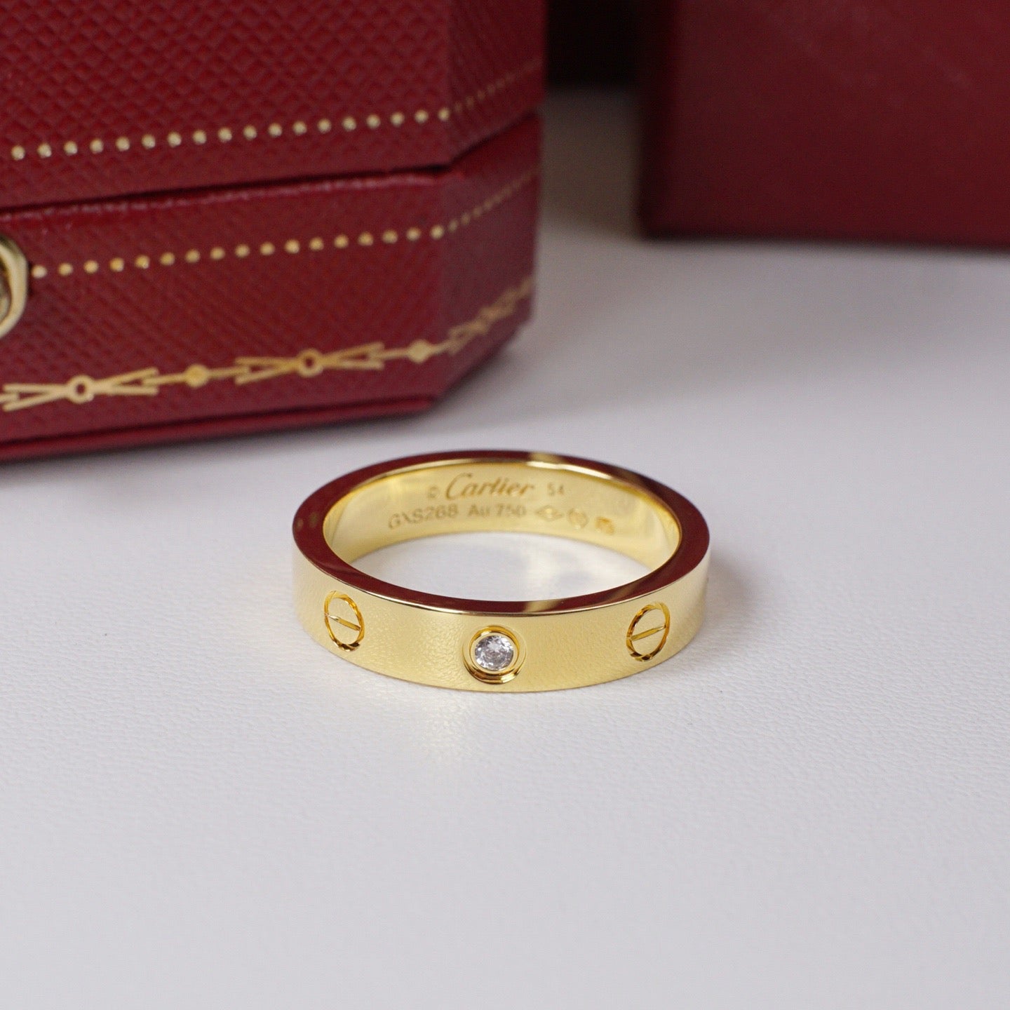 [Noble Aura jewelry]LOVE 4MM 1 DIAMOND RING