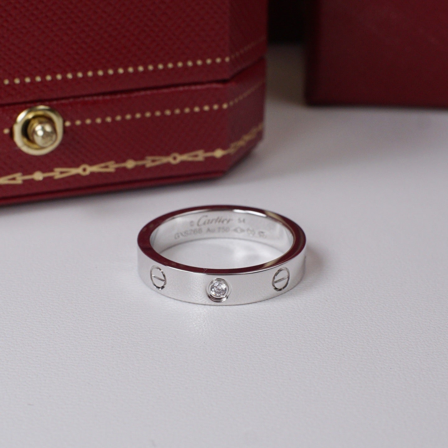 [Noble Aura jewelry]LOVE 4MM 1 DIAMOND RING