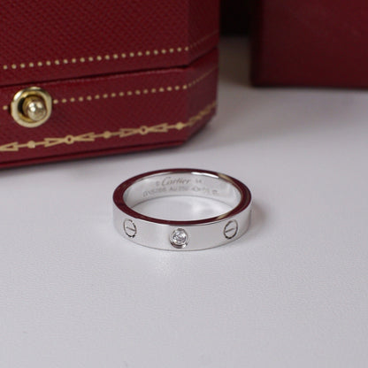 [Noble Aura jewelry]LOVE 4MM 1 DIAMOND RING