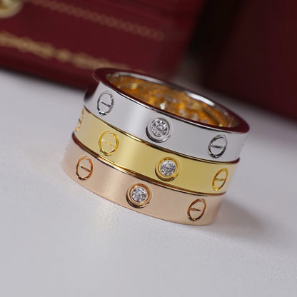 [Noble Aura jewelry]LOVE 4MM 1 DIAMOND RING