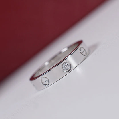 [Noble Aura jewelry]LOVE 4MM 1 DIAMOND RING