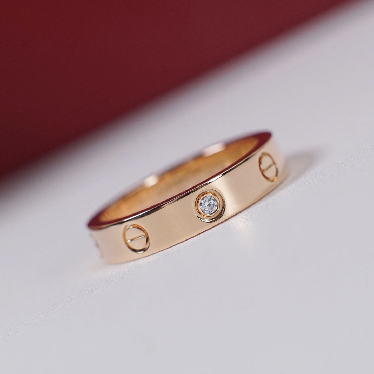 [Noble Aura jewelry]LOVE 4MM 1 DIAMOND RING