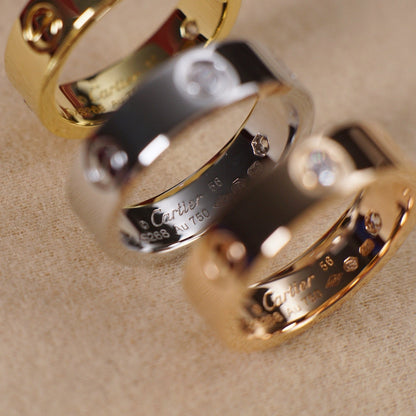 [Noble Aura jewelry]LOVE 5.5MM 3 DIAMOND RING