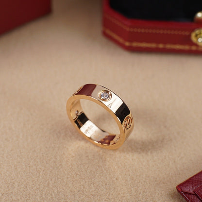 [Noble Aura jewelry]LOVE 5.5MM 3 DIAMOND RING