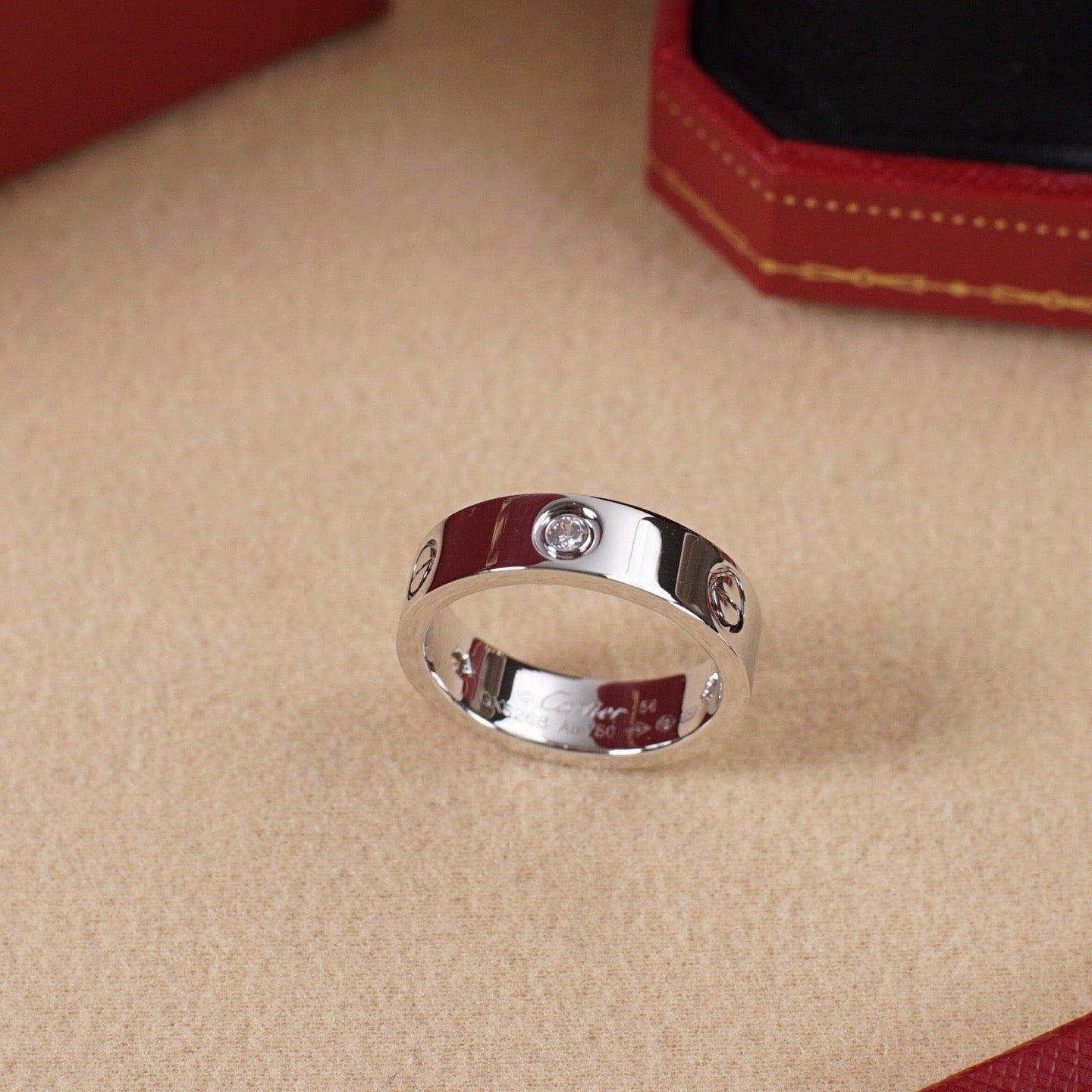 [Noble Aura jewelry]LOVE 5.5MM 3 DIAMOND RING