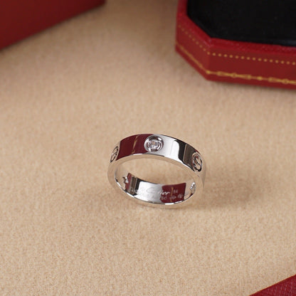 [Noble Aura jewelry]LOVE 5.5MM 3 DIAMOND RING