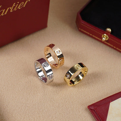 [Noble Aura jewelry]LOVE 5.5MM 3 DIAMOND RING