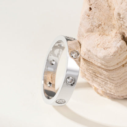 [Noble Aura jewelry]LOVE 4MM 8 DIAMOND RING