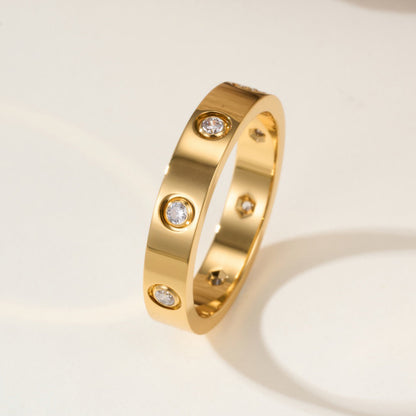 [Noble Aura jewelry]LOVE 4MM 8 DIAMOND RING