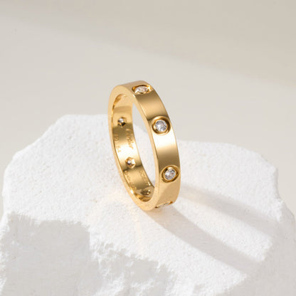 [Noble Aura jewelry]LOVE 4MM 8 DIAMOND RING
