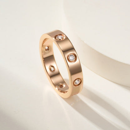 [Noble Aura jewelry]LOVE 4MM 8 DIAMOND RING