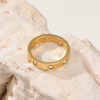 [Noble Aura jewelry]LOVE 4MM 8 DIAMOND RING