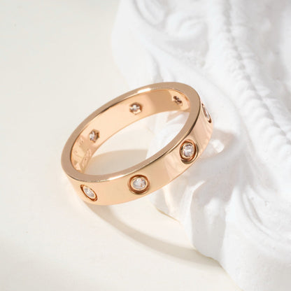 [Noble Aura jewelry]LOVE 4MM 8 DIAMOND RING