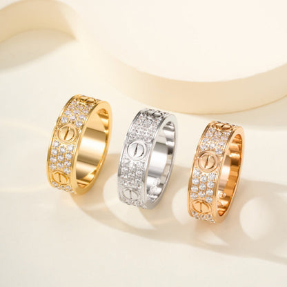 [Noble Aura jewelry]LOVE RING 5.5MM DIAMONDS PAVED