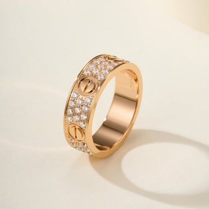 [Noble Aura jewelry]LOVE RING 5.5MM DIAMONDS PAVED