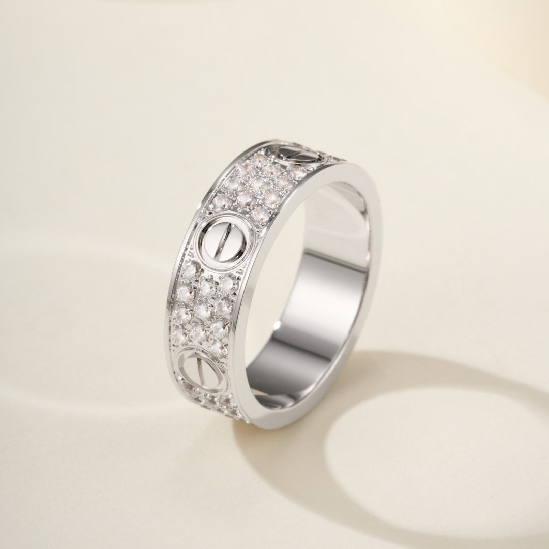 [Noble Aura jewelry]LOVE RING 5.5MM DIAMONDS PAVED