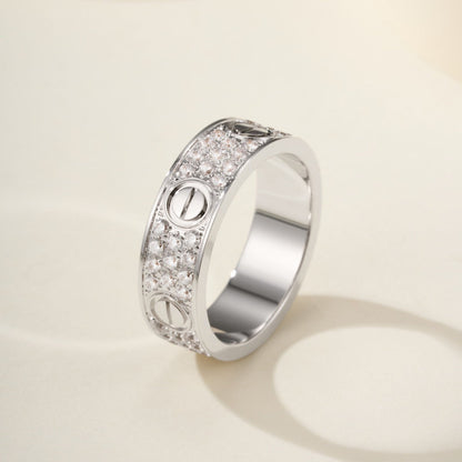 [Noble Aura jewelry]LOVE RING 5.5MM DIAMONDS PAVED