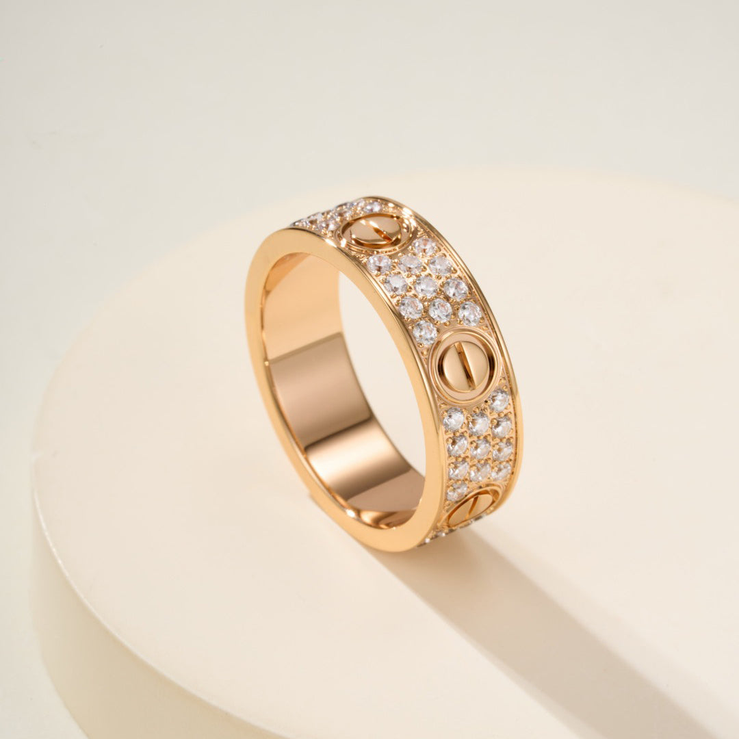 [Noble Aura jewelry]LOVE RING 5.5MM DIAMONDS PAVED