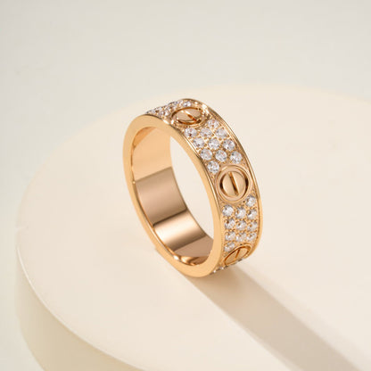 [Noble Aura jewelry]LOVE RING 5.5MM DIAMONDS PAVED