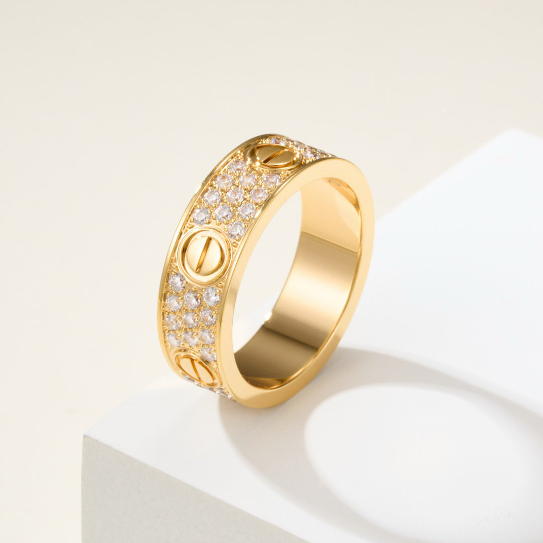 [Noble Aura jewelry]LOVE RING 5.5MM DIAMONDS PAVED