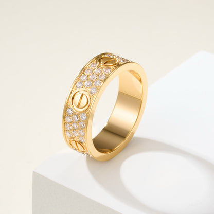 [Noble Aura jewelry]LOVE RING 5.5MM DIAMONDS PAVED