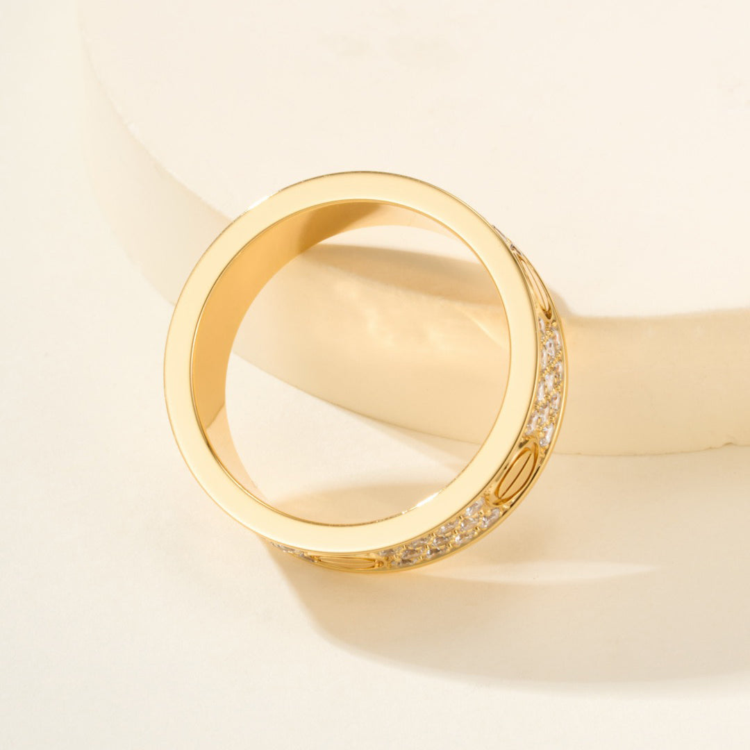 [Noble Aura jewelry]LOVE RING 5.5MM DIAMONDS PAVED