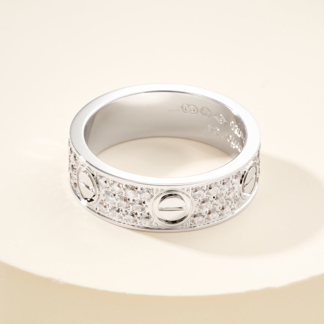 [Noble Aura jewelry]LOVE RING 5.5MM DIAMONDS PAVED