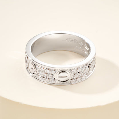 [Noble Aura jewelry]LOVE RING 5.5MM DIAMONDS PAVED