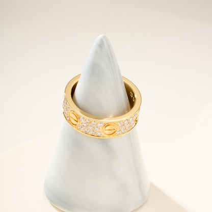[Noble Aura jewelry]LOVE RING 5.5MM DIAMONDS PAVED