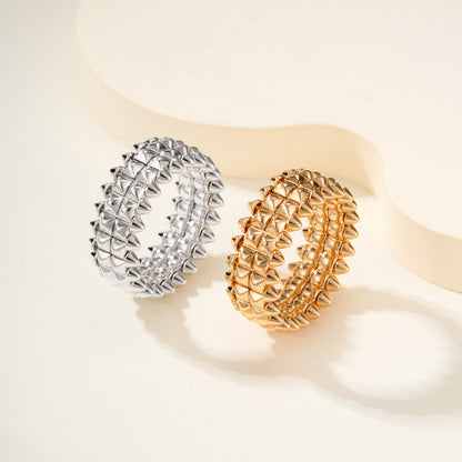 [Noble Aura jewelry]CLASH 9.2MM DOUBLE ROW RING