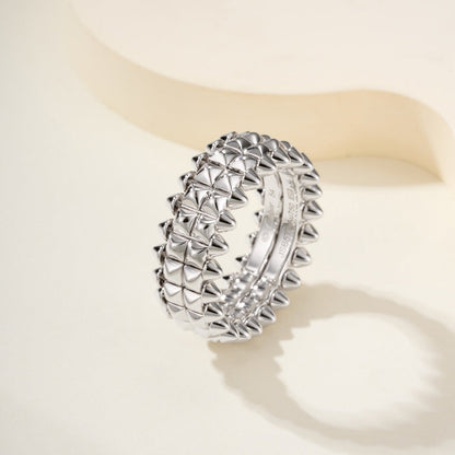 [Noble Aura jewelry]CLASH 9.2MM DOUBLE ROW RING