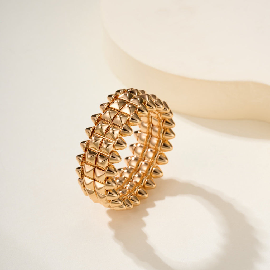 [Noble Aura jewelry]CLASH 9.2MM DOUBLE ROW RING